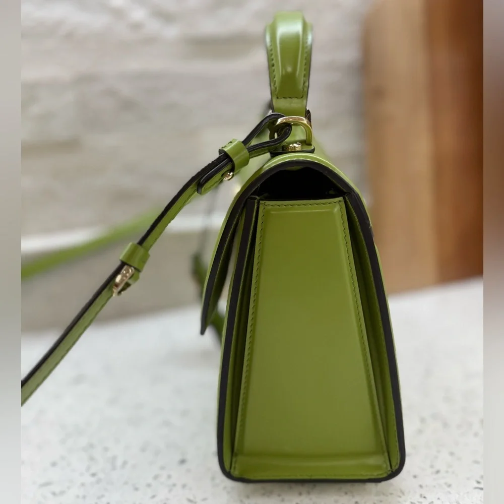 Salvatore Ferragamo Avocado Boxyz Leather Top Handle Bag - Picture 5 of 10